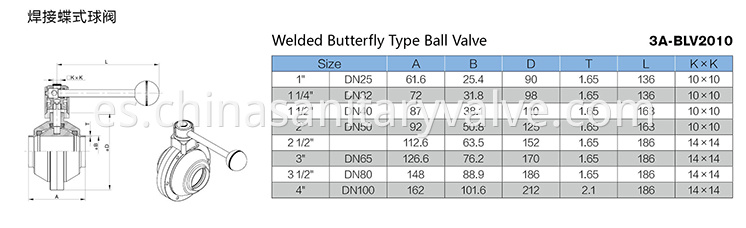 sanitary butterfly weld ball valves drawing
